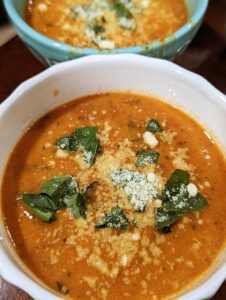 Fire-Roasted Cherry Tomato Basil Soup